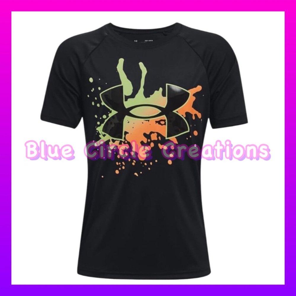 Under Armour Boys Tech Big Logo Splash Short Sleeve T-Shirt Size YXL